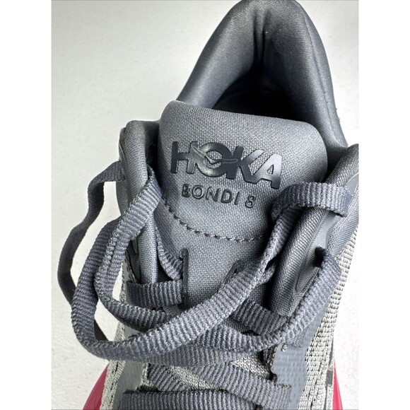 Hoka One One Bondi 8 Women's Running Shoes  Gray/Pink, Athletic size 8B - Picture 12 of 13
